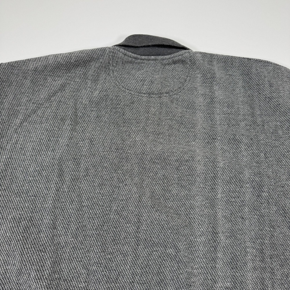 Vintage Orvis Elbow Patch Pullover Sweater Mens L Gray Herringbone Cotton Knit - Picture 6 of 13